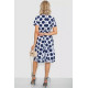 Сарафан у горох, колір біло-синій, 241R165