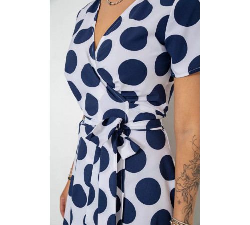 Сарафан у горох, колір біло-синій, 241R165