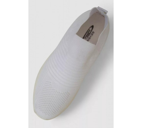Слипоны мужские текстиль, цвет белый, 243R777-A1047