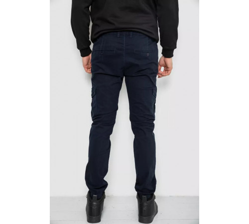 Джоггеры мужские однотонные, цвет темно-синий, 244RTE915.