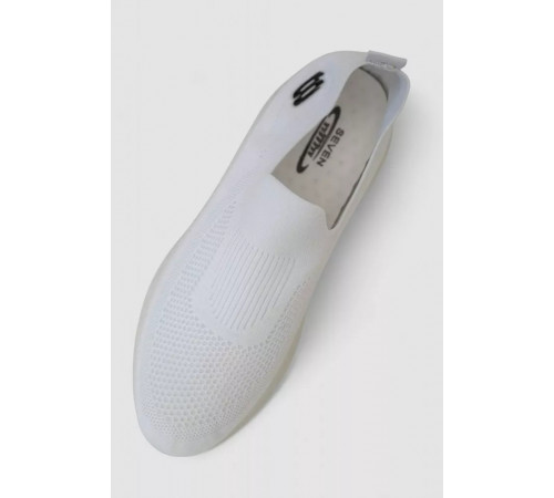 Слипоны мужские текстиль, цвет белый, 243R777-A1027