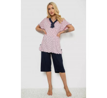 Женская пижама с принтом, цвет розовый, 243R6997