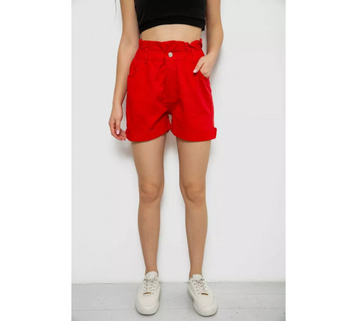 Шорти жіночі джинсові, колір червоний, 182R1684