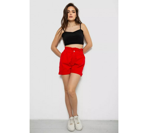Шорти жіночі джинсові, колір червоний, 182R1684