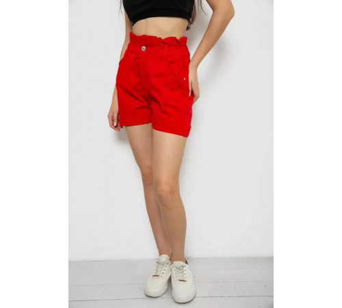 Шорти жіночі джинсові, колір червоний, 182R1684