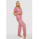 Піжама жіноча з принтом, колір пудровий, 243R7025