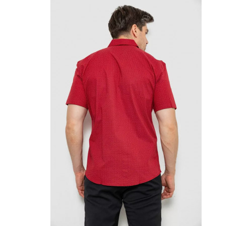 Сорочка чоловіча з принтом, колір бордовий, 214R7130