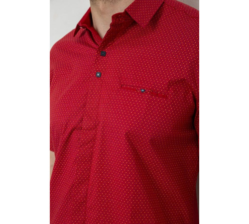 Сорочка чоловіча з принтом, колір бордовий, 214R7130