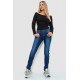 Джинси жіночі з потертостями, колір синій, 244RA602