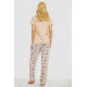 Піжама жіноча з принтом, колір бежевий, 243R2493