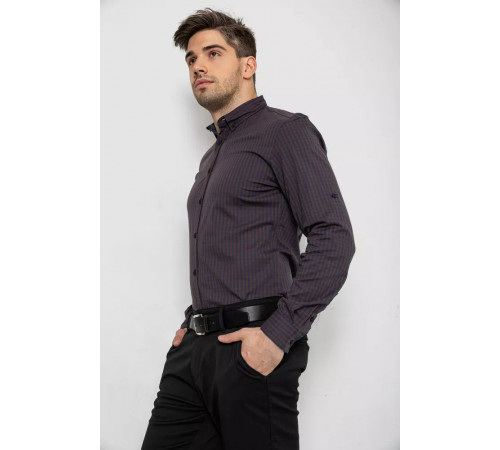 Сорочка чоловіча з довгим рукавом, колір коричневий, 214R840