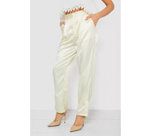 Штани жіночі літні ошатні, колір світло-жовтий, 244R351