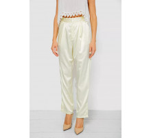 Штани жіночі літні ошатні, колір світло-жовтий, 244R351