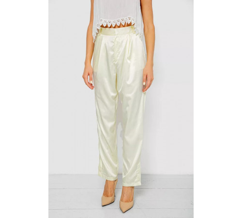 Штани жіночі літні ошатні, колір світло-жовтий, 244R351