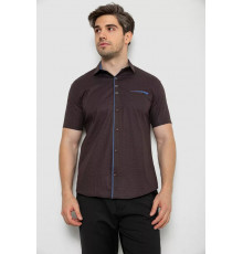 Рубашка мужская с принтом, цвет коричневый, 214R7016