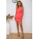 Літня міні-сукня, з баскою рожевого кольору, 167R212
