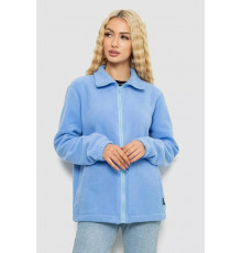 Кофта жіноча флісова на блискавці, колір блакитний, 102R5278