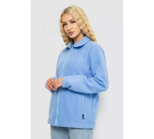 Кофта женская флисовая на молнии, цвет голубой, 102R5278