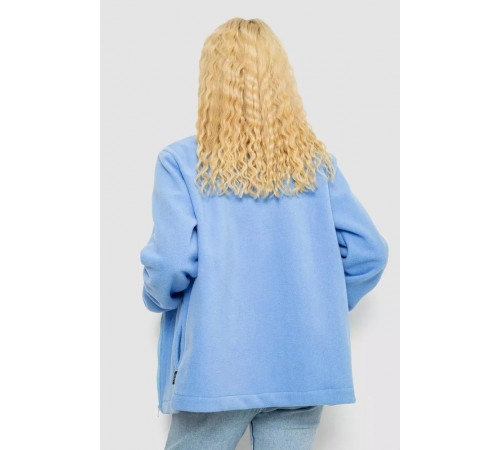 Кофта женская флисовая на молнии, цвет голубой, 102R5278