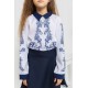 Блузка нарядная для девочек, цвет сине-белый, 172R026