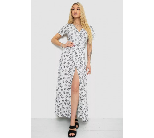 Сарафан принтом, колір біло-чорний, 241R174