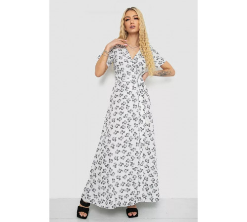 Сарафан принтом, колір біло-чорний, 241R174