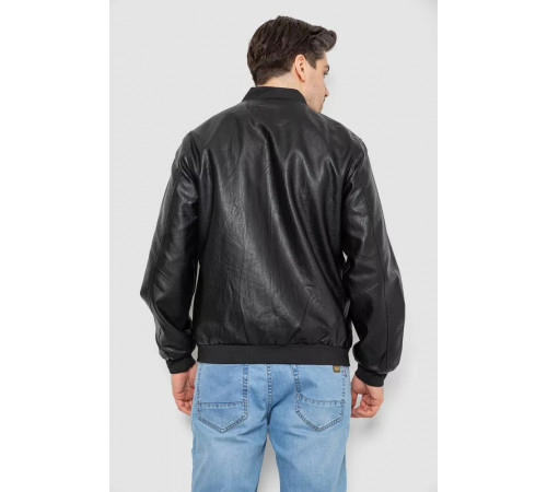 Куртка чоловіча шкіряна, колір чорний, 244R718-5