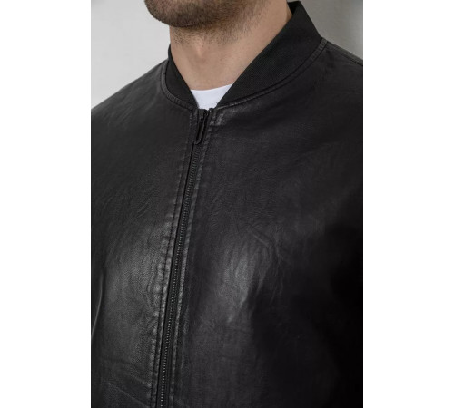 Куртка чоловіча шкіряна, колір чорний, 244R718-5
