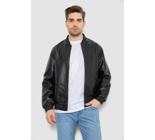 Куртка чоловіча шкіряна, колір чорний, 244R718-5