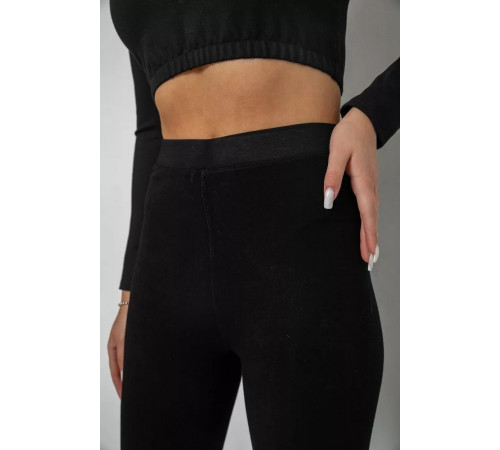 Демисезонные лосины одношовные, цвет черный, 139RF211-5.