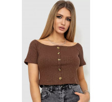 Топ женский однотонный, цвет коричневый, 244R087