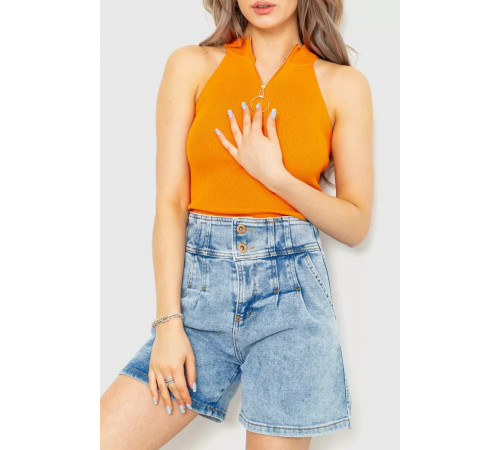 Майка-топ жіноча укорочена, колір помаранчевий, 204R010