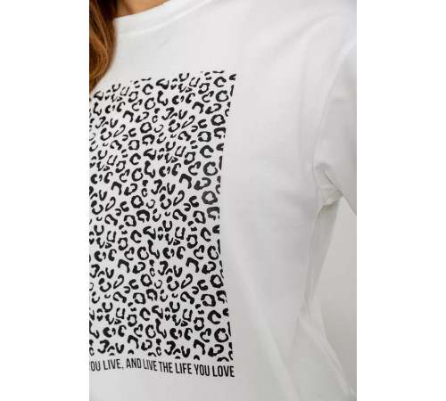 Футболка жіноча з принтом, колір молочний, 102R5258