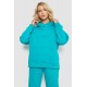 Спортивный женский костюм на флисе, цвет бирюзовый, 247R10765
