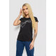 Футболка жіноча з принтом, колір чорний, 244R2217