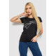 Футболка жіноча з принтом, колір чорний, 244R2217