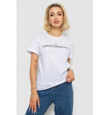 Женская футболка с принтом, цвет белый, 238R57383-1