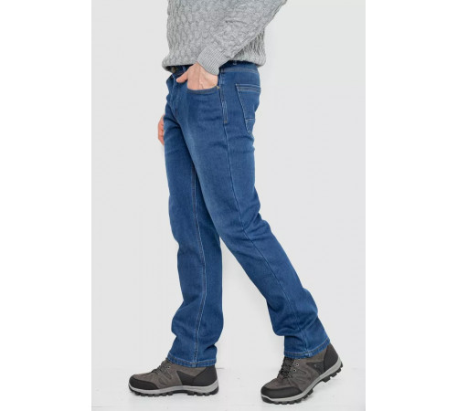 Джинсы мужские на флисе, цвет синий, 254R2408.
