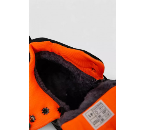 Ботинки мужские на меху 244R981, цвет черно-оранжевый, 244R1037