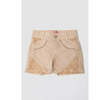 Шорти джинсові для дівчинки, колір бежевий, 247R10033
