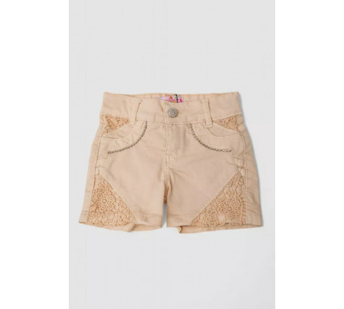 Шорти джинсові для дівчинки, колір бежевий, 247R10033