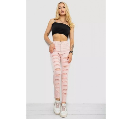 Джинси жіночі Slim Fit, колір пудровий, 182R1171 Джинси жіночі Slim Fit, колір пудровий, 182R1171