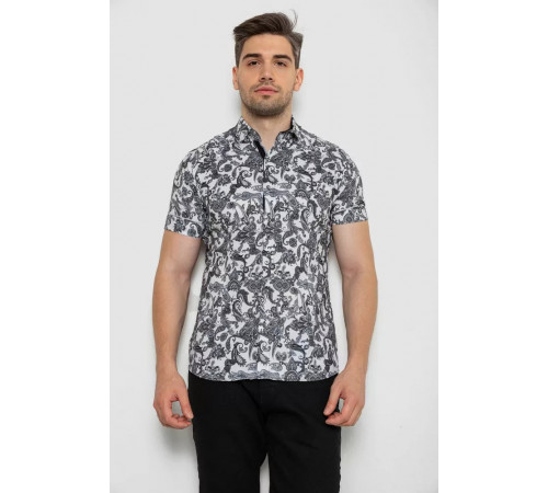 Сорочка чоловіча з короткими рукавами, колір сірий, 214R582