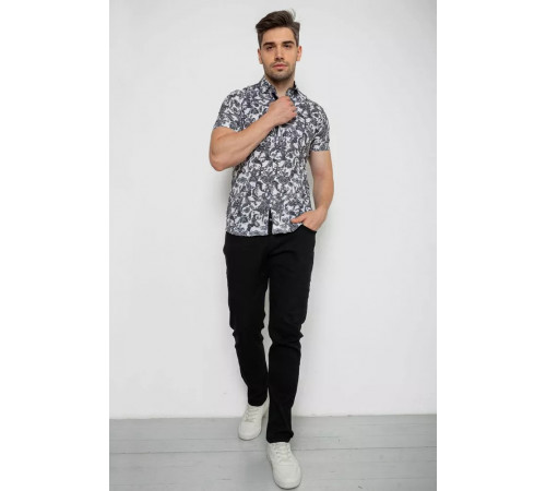 Сорочка чоловіча з короткими рукавами, колір сірий, 214R582