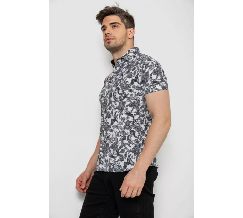 Сорочка чоловіча з короткими рукавами, колір сірий, 214R582