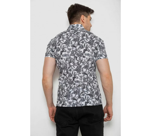 Сорочка чоловіча з короткими рукавами, колір сірий, 214R582
