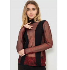 Гольф женский нарядный, цвет черно-красный, 186R109.