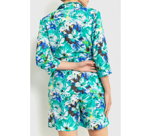 Костюм женский, цвет зелено-синий, 115R0451.