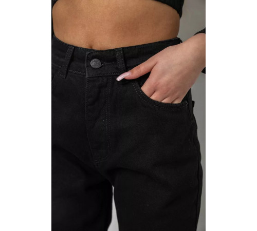 Джинсы женские MOM, цвет черный, 244R1382