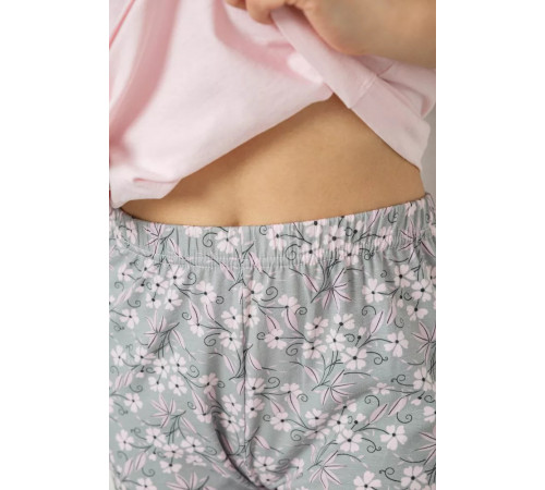 Женская пижама с принтом, цвет розовый, 243R1484-004.